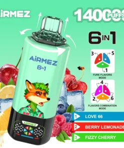 Airmez FOX 140K Puffs 6 w 1 10