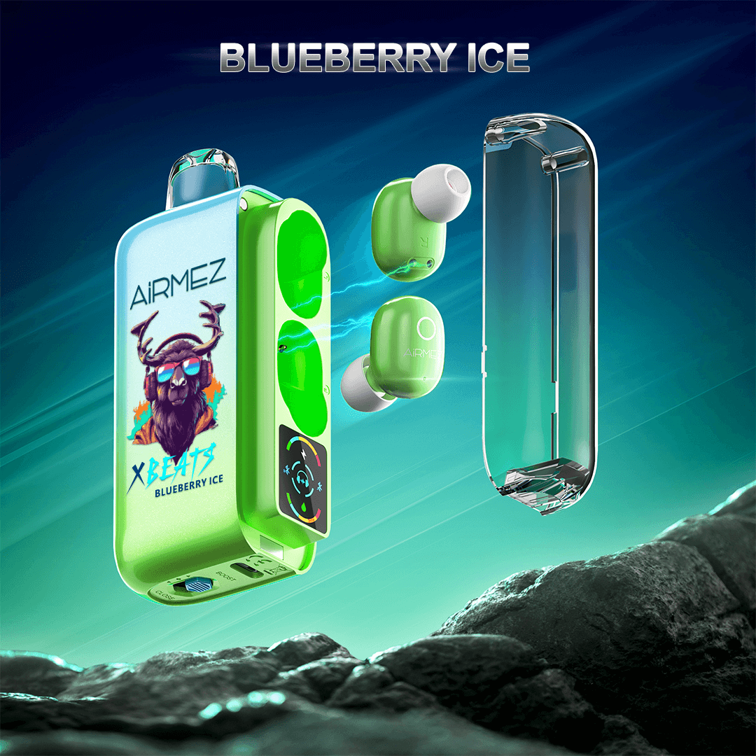 Airmez Xbeat 40K eldobható vape – 40.000 slukk, 20ml e-liquid, Type-C töltés, beépített Bluetooth füles